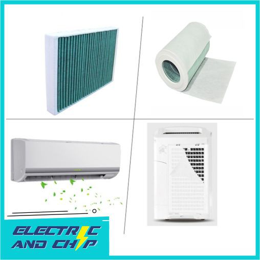 Filter HEPA Lembaran Penjernih Udara Katun Elektrostatik Air Purifier AC 68 x 30 cm