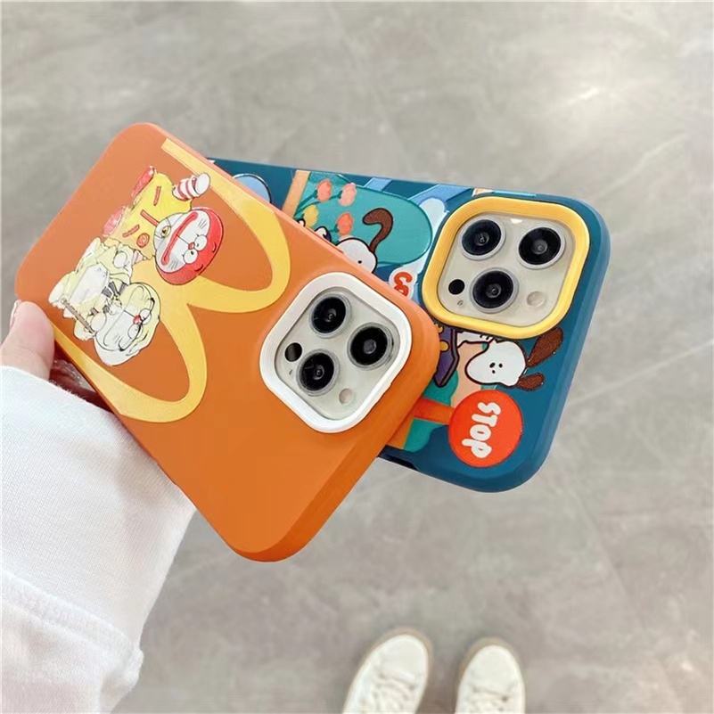 Soft Case Silikon 3 In 1 Motif Kartun Anjing Dan Kucing Untuk iPhone 13 12 11 Pro Max X XR Xs 7 8 6s 6 Plus SE 2020