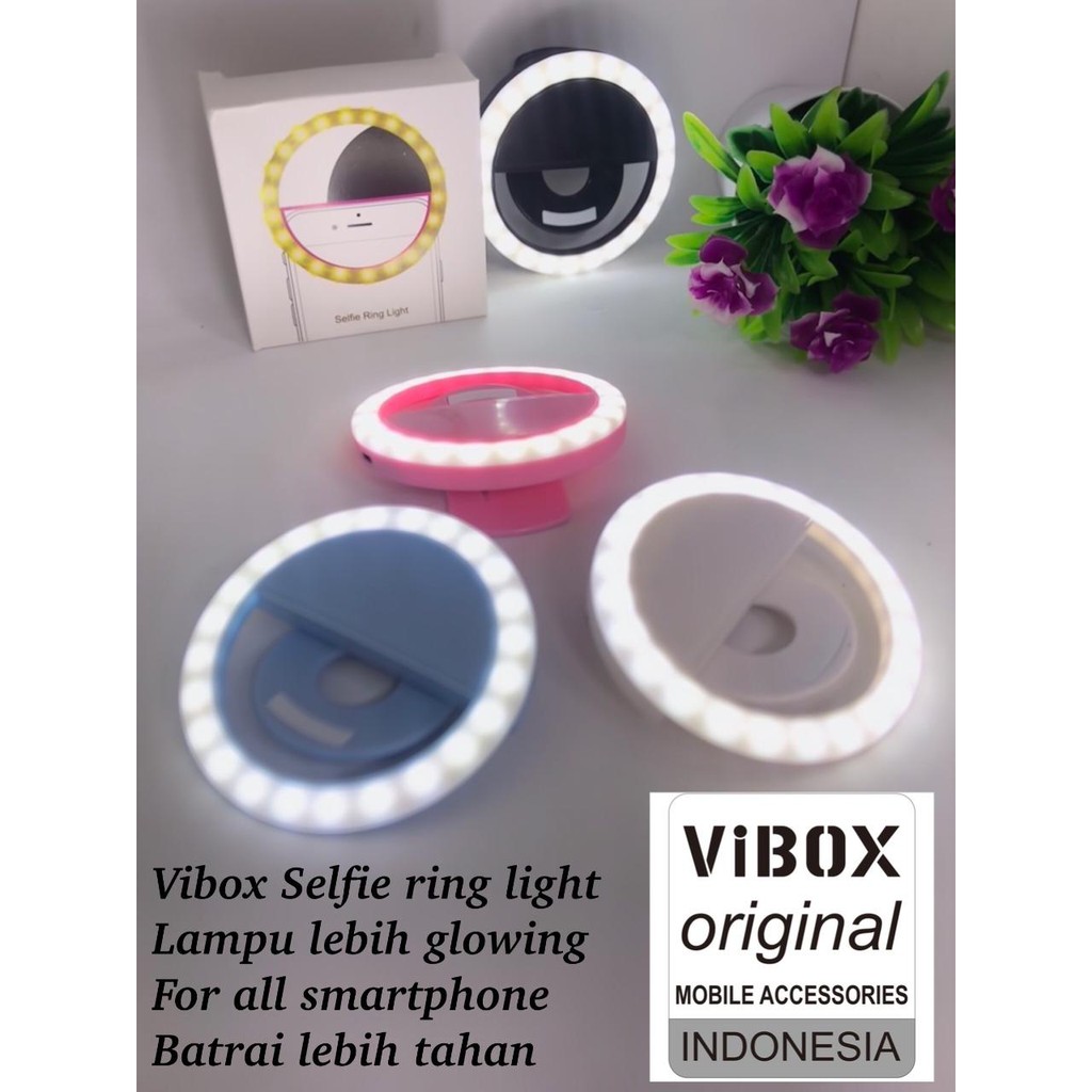 RING LIGHT SELFIE VIBOX LAMPU LEBIH GLOWING FOR ALL SMARTPHONE BATRE LEBIH TAHAN