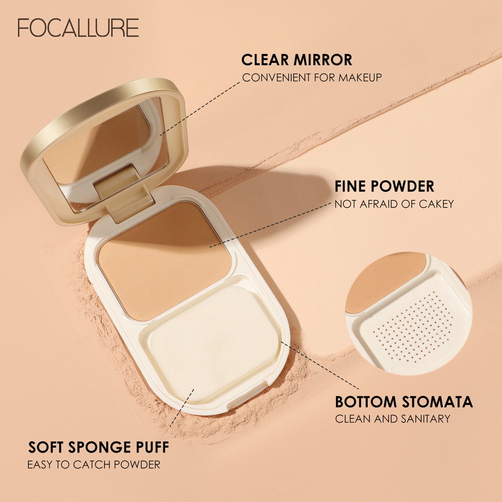 Focallure Pressed Powder Focallure Golden Age Compact Powder Focallure Bedak Padat Focallure Bedak Focallure Focallur Fucallure Focalure Foccalure