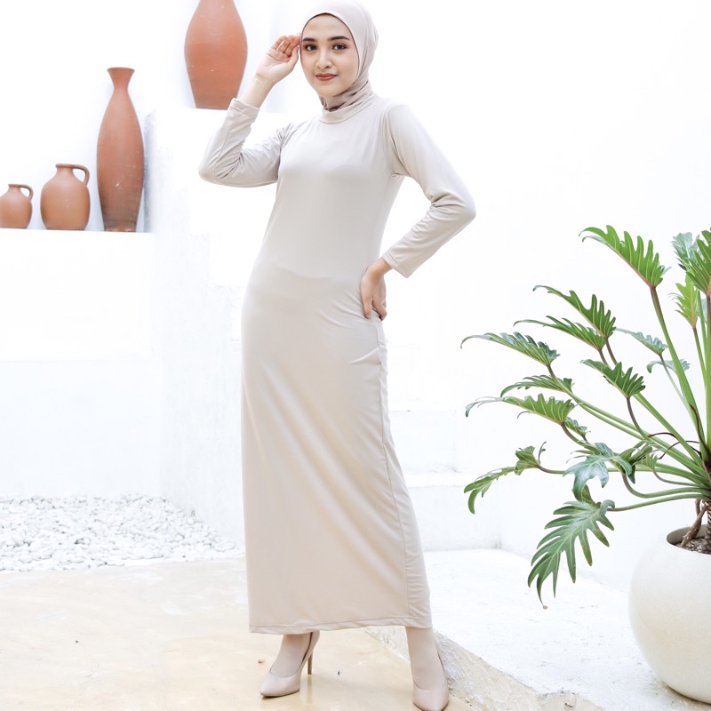 Manset Gamis Dress Bahan Jersey