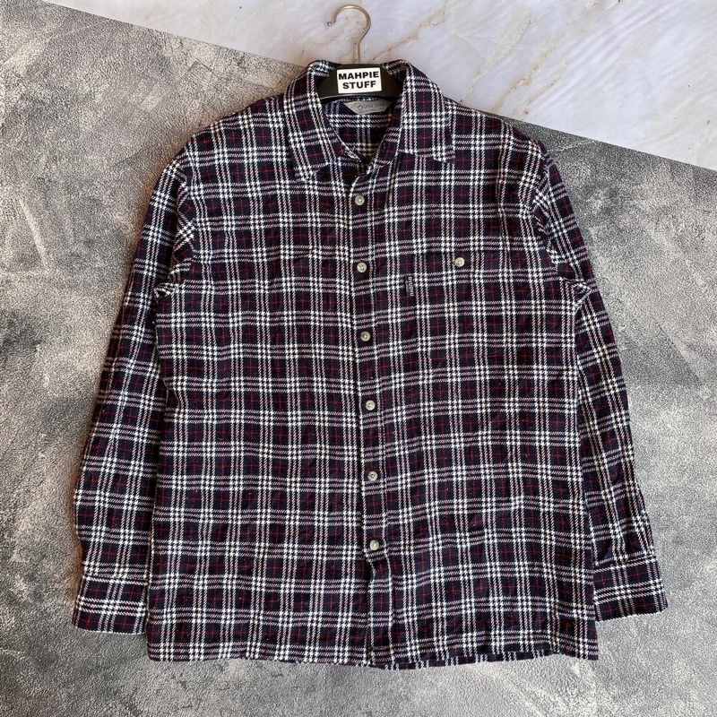 (68x51) Kemeja Flanel Wool Dyu Dyu Second Mahpiestuff Size S