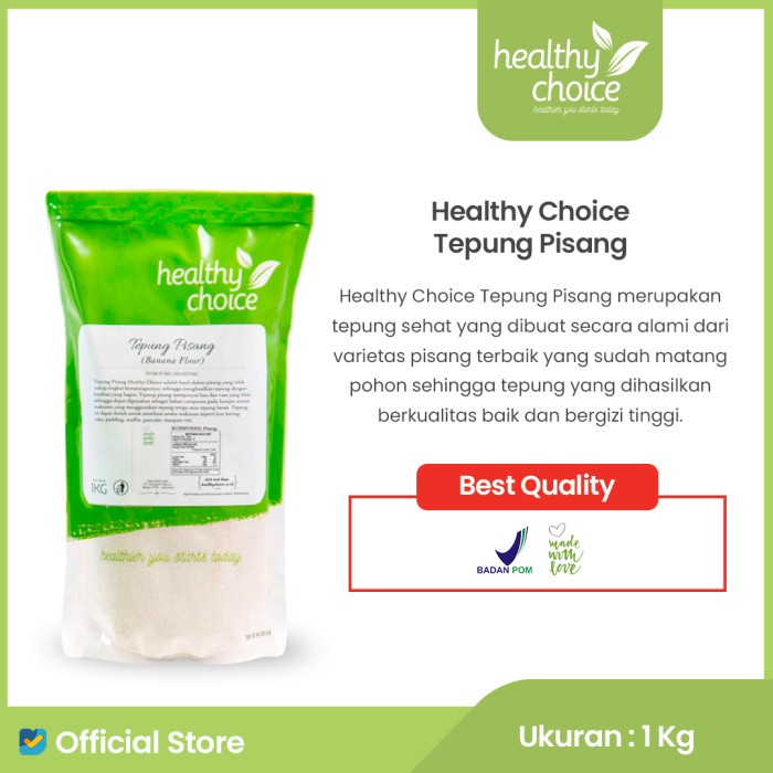 

PROMO [COD] Healthy Choice Tepung Pisang Natural 1 kg