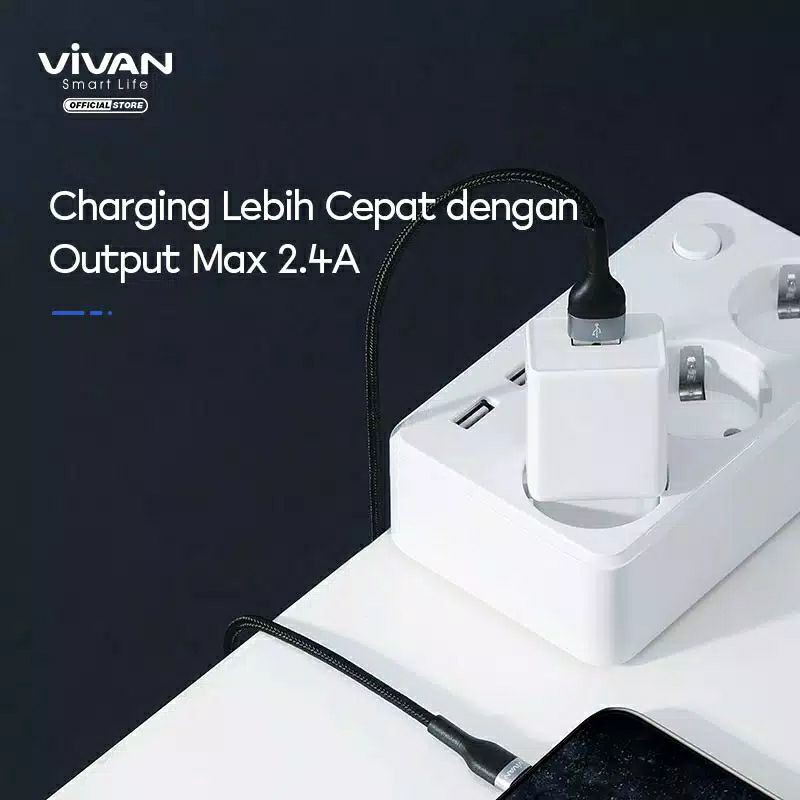 Vivan Kabel Data Micro USB, Type-C, Apple Quick Charge