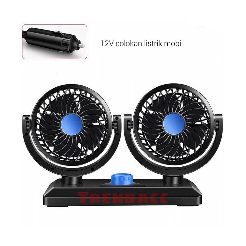 Trend-T303 Kipas Angin Mobil Double Headed Fan / Kipas Angin Mobil 12Volt