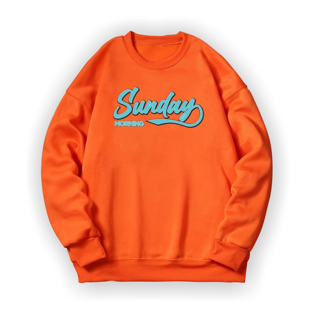 SUNDAY Basic Sweater II SUNDAY Sweater Crewneck II Sweatshirt SIZE M - XL ( Pria &amp; Wanita / Anak &amp; Dewasa )