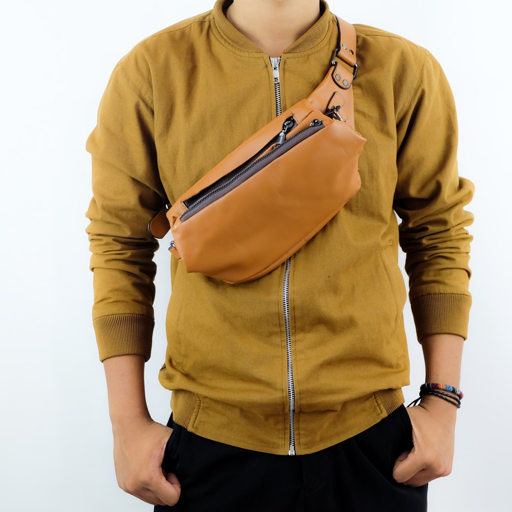 Waistbag kulit BLADE Slingbag Tas Selempang Dada Kulit Asli Pria - Originale Leather Bag