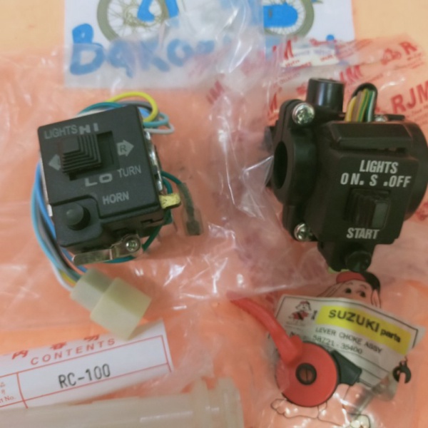 Unik holder saklar lampu tombol switch set kanan kiri Suzuki RC80 RC 80 Berkualitas