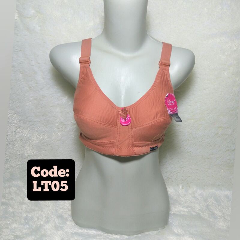 Sport Bra Lutty Kancing Tiga | BH Kait 3 Wanita Dewasa | Tanpa Busa Perempuan Pakaian Dalam | Sguna