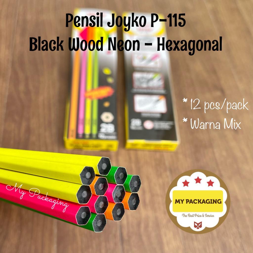 Pensil Joyko 2B P-115 @12pcs - Black Wood