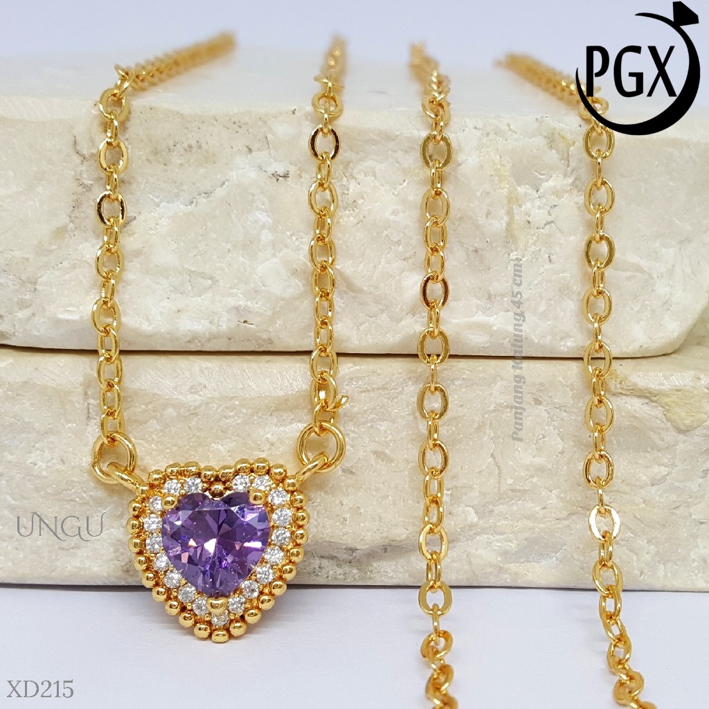 PGX Kalung Wanita Xuping Aksesoris Fashion Perhiasan Lapis Emas Premium - XD215