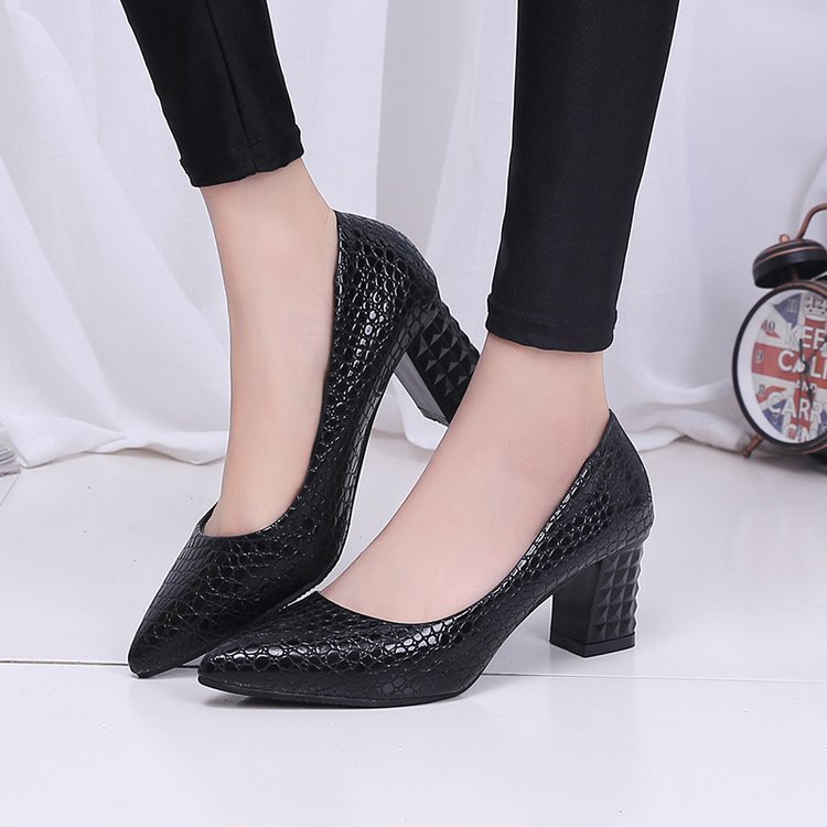 RYS - Professional Lady Sepatu Korea Hak Tebal Casual/Kantoran - Ori Import