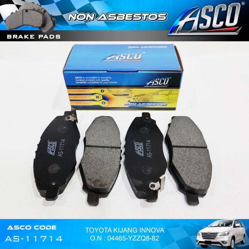 Brake Pad  Kampas Rem Depan Set Kijang Inova ASCO AS-11714