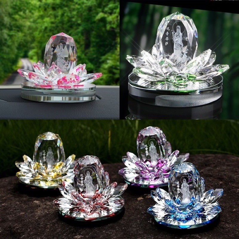 Parfume Mobil Parfum Pajangan Teratai Lotus Kristal Crystal Kwan Im Mewah