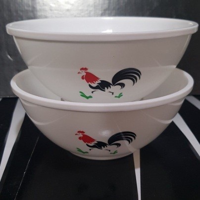 Mangkuk Plastik Putih Ayam Jago