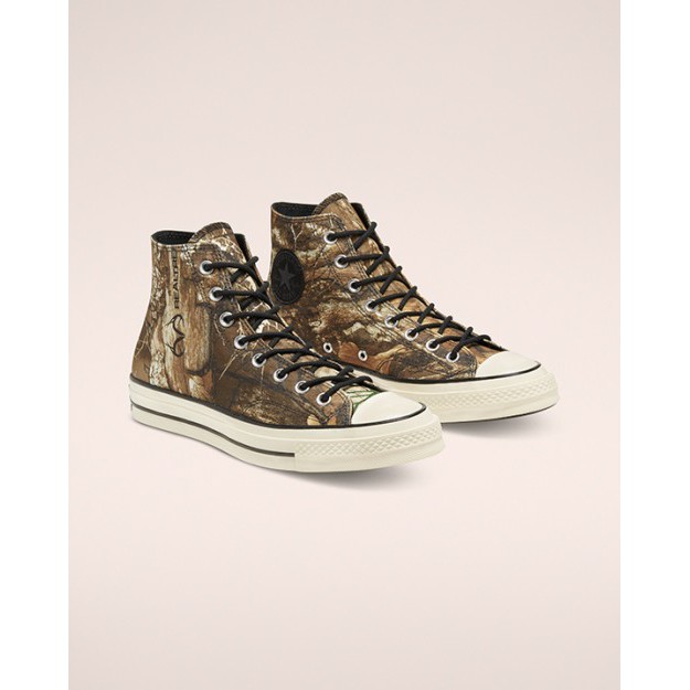 CONVERSE CT 70S Hi - REALTREE EDGE CAMO PRINT UTILITY BLACK SAFFRON YELLOW WHITE