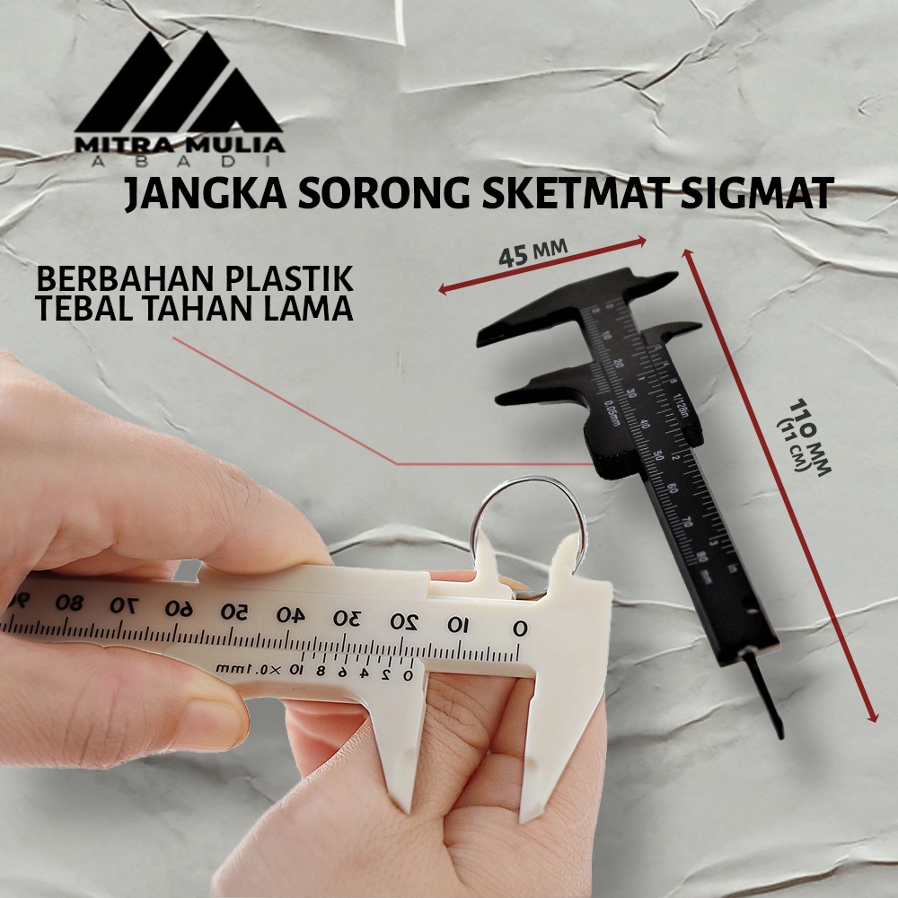 Jangka Sorong PVC 110mm I Jangka Sorong Sigmat Vernier Caliper Mini