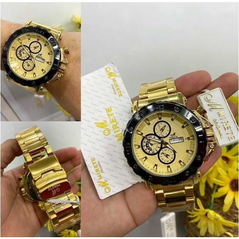 JAM TANGAN PRIA NEW EDITION MIRETE RANTAI STAINLIS TAHAN AIR ORIGINAL//JAM TANGAN PRIA ANALOG KEKINIAN TERLARIS//JAM TANGAN PRIA KASUAL MEWAH BISA COD