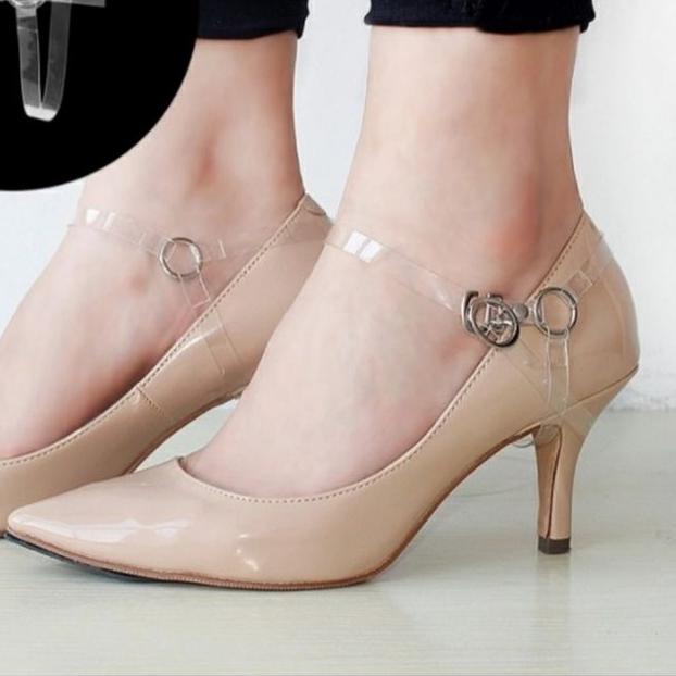 ℗ Tali Sepatu Hak Tinggi High Heels Strap Kaitan Transparan Aksesoris Wanita ✮