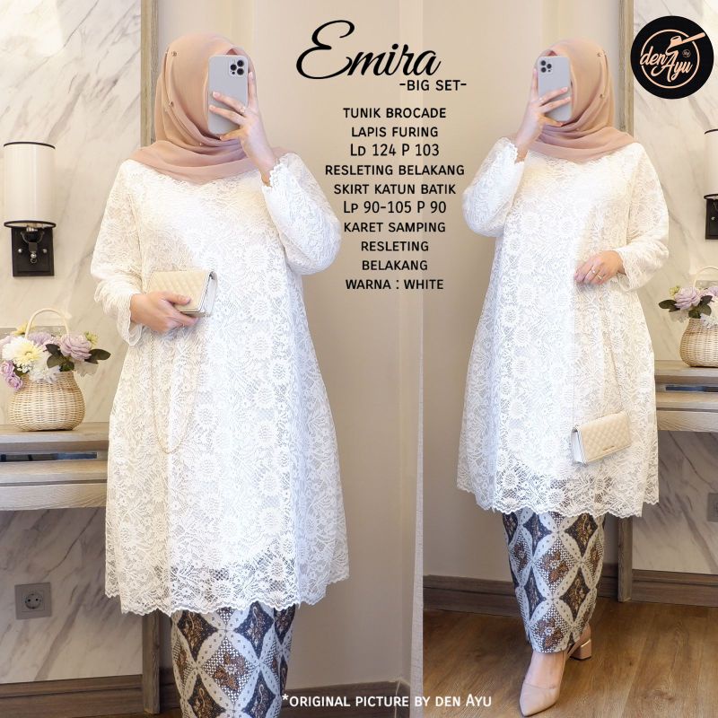 EMIRA BIG SET BY MW SETELAN KONDANGAN BAJU PESTA TULE BROKAT