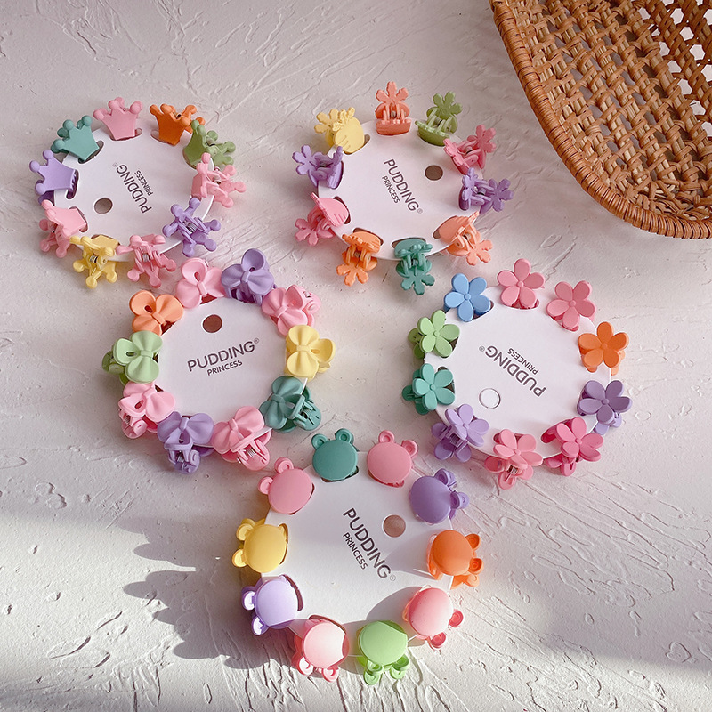 10 Pcs Korean Candy Color Cute Mini Children Hair Clip Fashion Solid Color Sweet Hairpin Women Hair Accessories