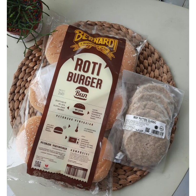 

Paket Burger Roti Bernardi + Beef Patties