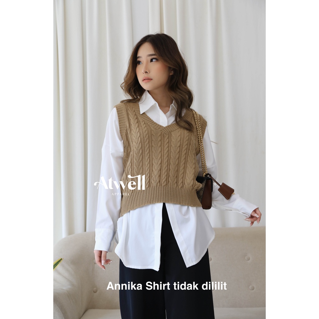 Annika Shirt - Kemeja Wanita Lilit / Kemeja Tangan Panjang Wanita / Baju Kantor Wanita