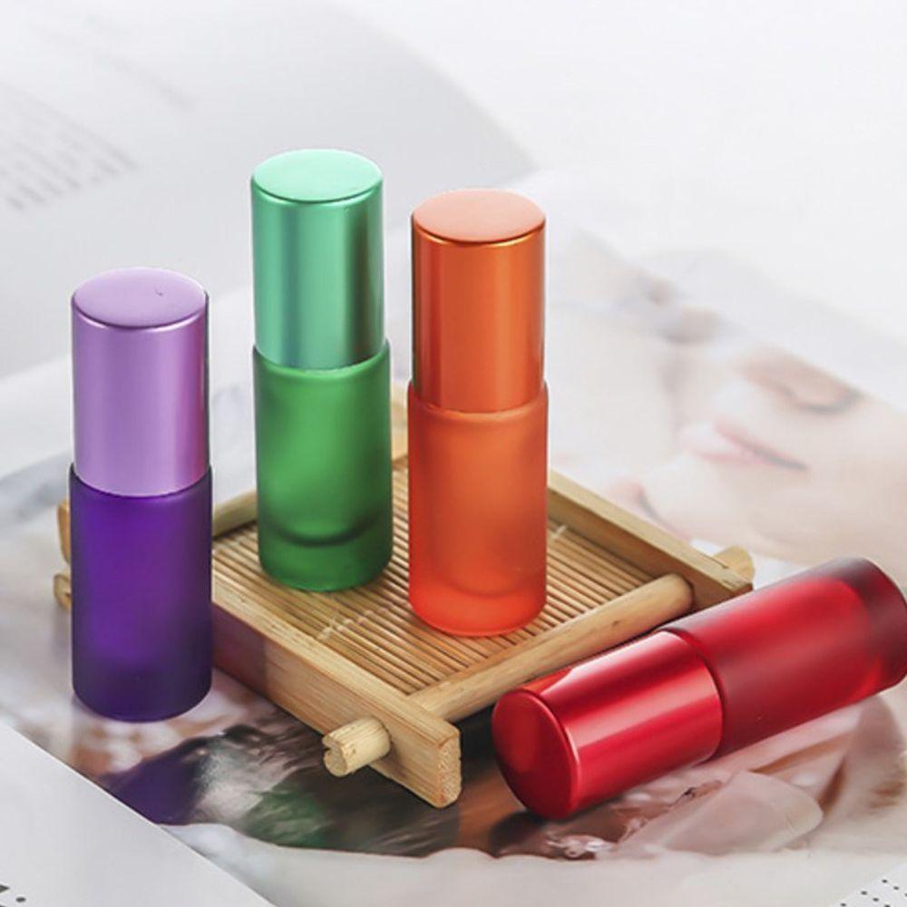 [Elegan] Essential Oil Roller Bottles Colorful 5ml/10ml DIY Wadah Kosmetik Botol Kosong Isi Ulang Botol Sampel Botol Roll on