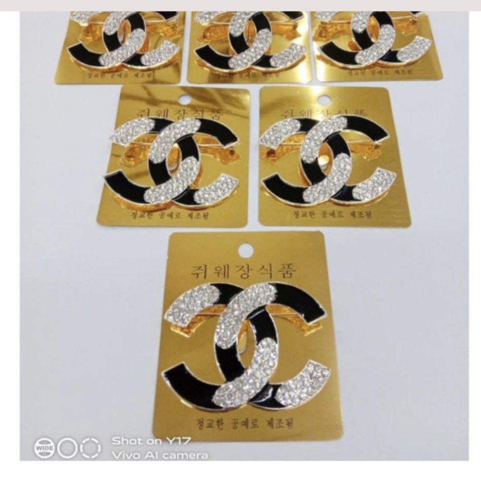 Terbaru Brooch Dagu Bros Hijab Bros dada Motif Hitam Putih Brooch pin