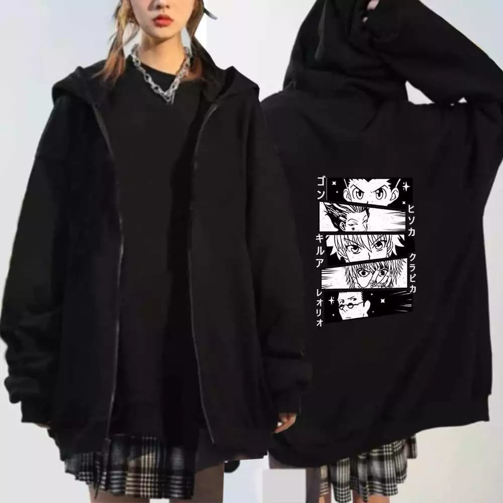 Hoodie Zipper Anime Hunterxhunter Killua Sweater Anime Hunter x Hunter Resleting Sleting Wanita Oversize Korean Style Xxl Murah Hoodie Zipper Wanita Oversize Polos Hoodie Ziper Wanita Oversize Murah Hodie Zipper Sweater Wanita Xxl Polos Sleting Resleting