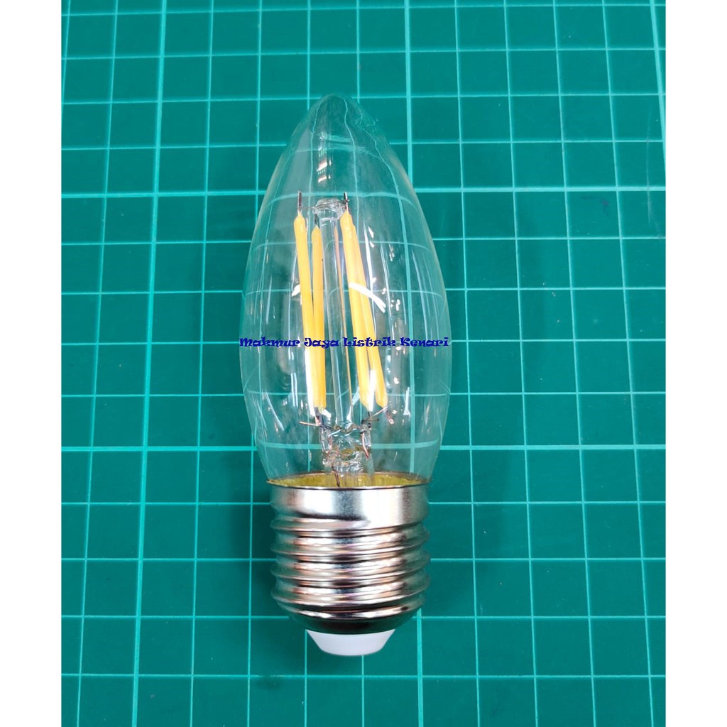 Lampu Led Filament Candle 4w 4watt E27 E14 Edison Fitting Kuning