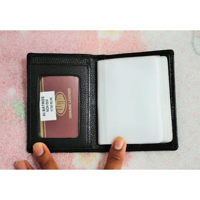Dompet card holder Kartu Nama kulit asli original ALBATROS (untuk 20 kartu nama)