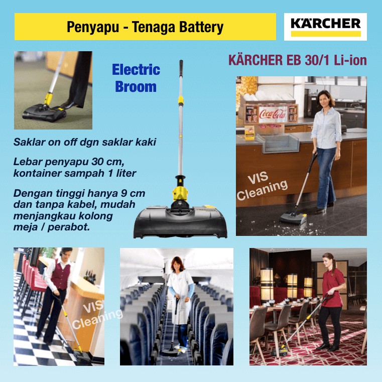 Electric Broom Karcher EB 30/1 Li-on (Penyapu Tenaga Battery)