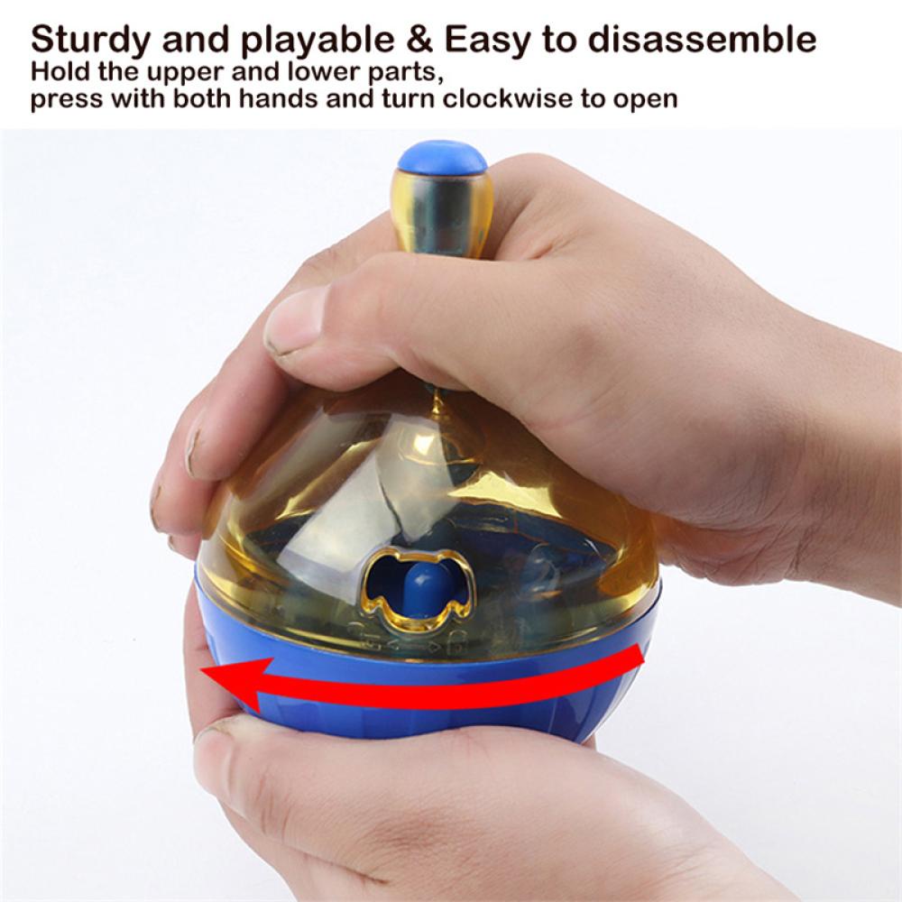 Timekey Dispenser Makanan Anjingkucing Peliharaan Bentuk Bola Interaktif L1P9