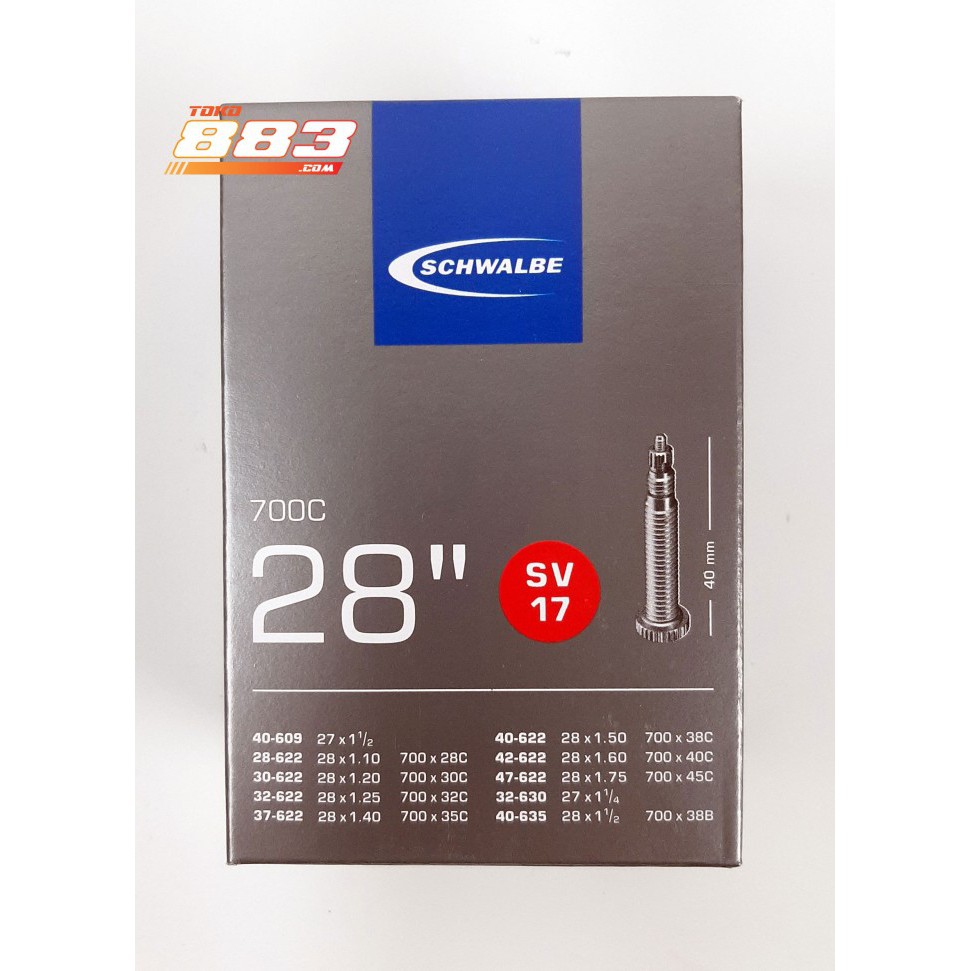 Ban Dalam Schwalbe SV17 700 x 25-45C Pentil Presta 40mm