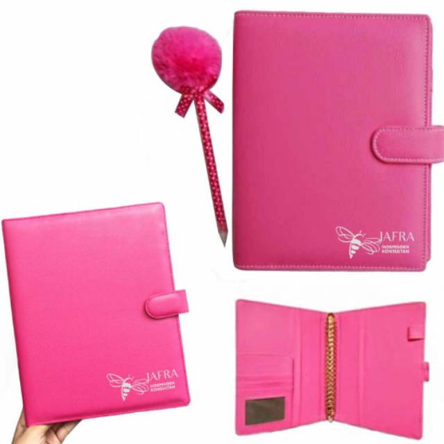 

BIG SALE Binder, agenda kulit perusahaan bisa custom emboss logo perusahaan