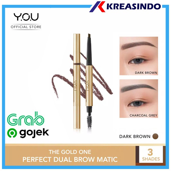 YOU The Gold One Perfect Dual Brow Matic [Waterproof &amp; Smudge-proof] Resmi Original