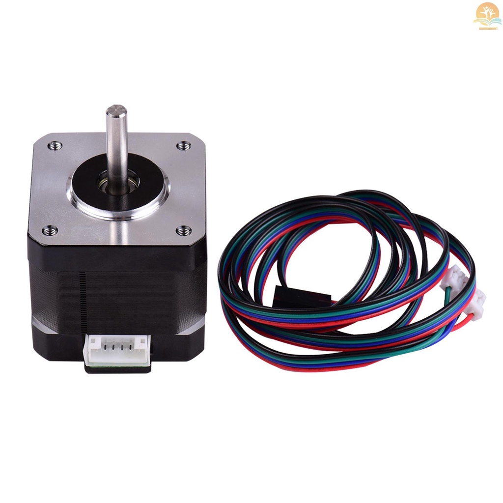 42 Stepper Motor 2 Phase 0.9 Degree Step Angle Low Noise 17HS4401S Stepping Motor with 1m Cable for CNC 3D Printer