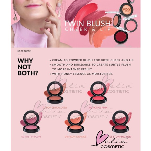 ❤ BELIA ❤  PIXY Twin Blush 2 in 1 ( lip &amp; blusher pixy )