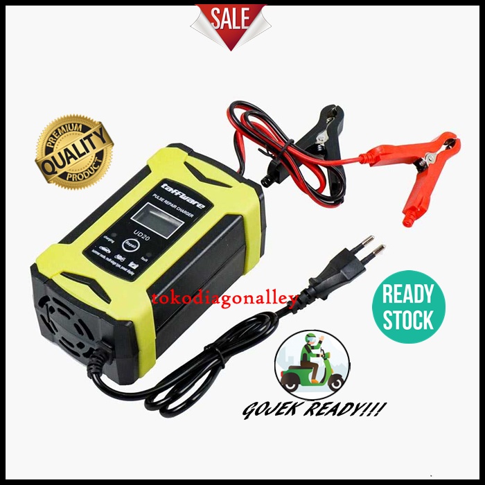 Charger Aki Mobil Portable Charger Aki Motor Portabel Murah Praktis 12V 6A