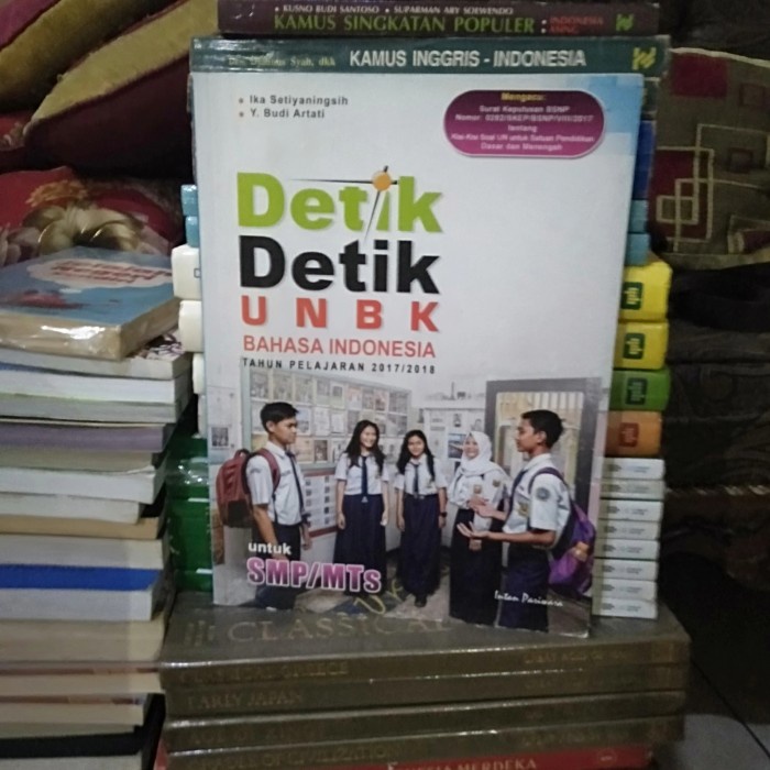 ORI BUKU DETIK-DETIK UNBK BAHASA INDONESIA 2017/2018 UNTUK SMP/MTS