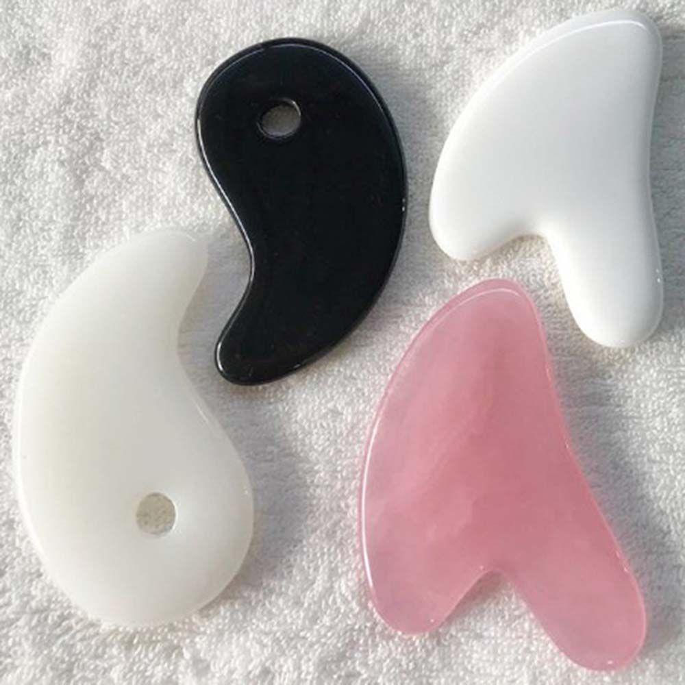 SKJK   Gua Sha Papan SPA Cewek Resin Alami Perawatan Kulit Tubuh Titik Akupuntur Face Lift Alat Pijat