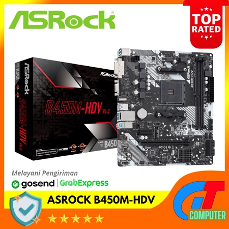 ASRock B450M-HDV (AM4, AMD Promontory B450, DDR4, USB3.1, SATA3)