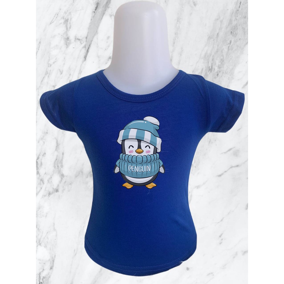 Baju Anak Laki Laki Perempuan Penguin / Baju Distro Anak Unisex Usia 1 - 6 Tahun | baju anak perempuan laki laki / kaos anak cewek cowok Cute Penguin