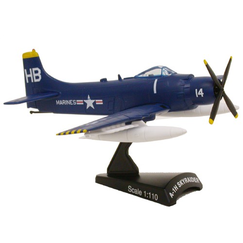 Diecast Pesawat Postage Stamp Planes 1/110 A-1H SKYRAIDER - "Marines"
