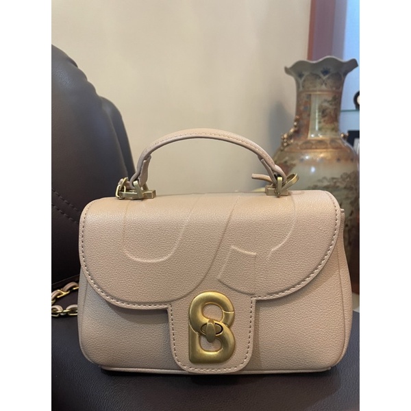 Preloved Alma bag buttonscarves small beige