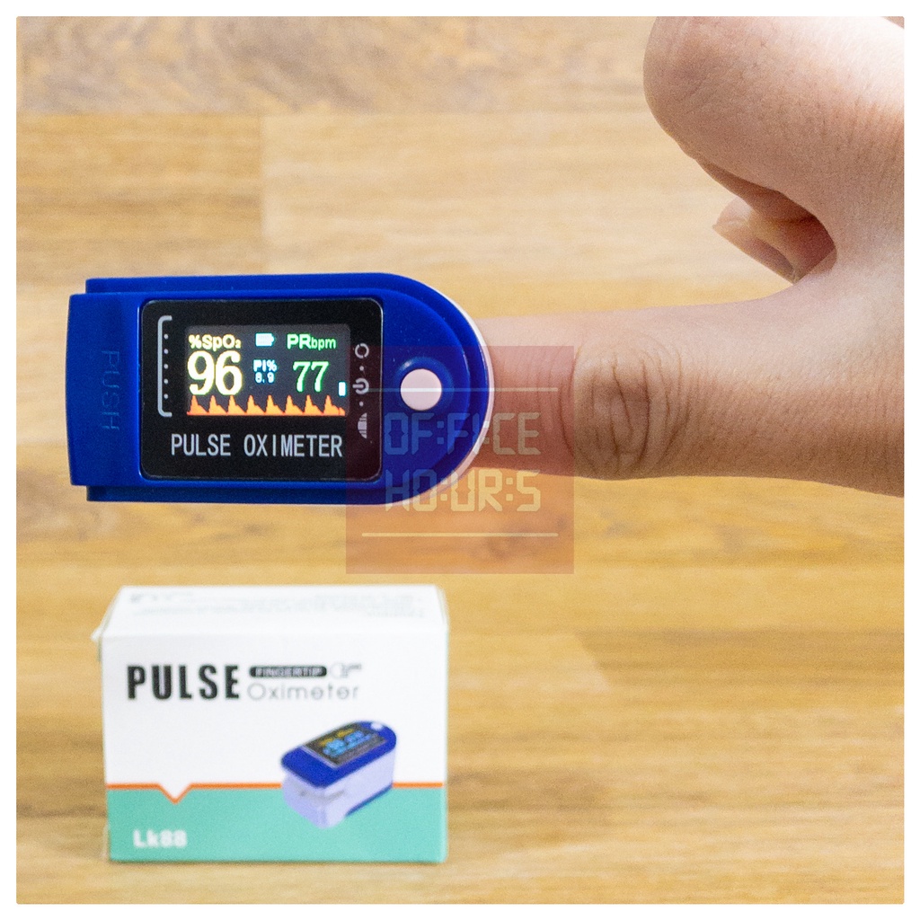 Fingertip Pulse Oximeter Oxymeter LCD Color Ukur Oksigen Detak Jantung