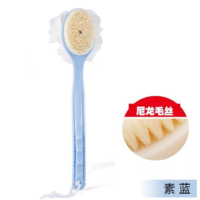 SIKAT SCRUB PUNGGUNG UNTUK MANDI LONG HANDLE SOFT BATH BRUSH 2 in 1