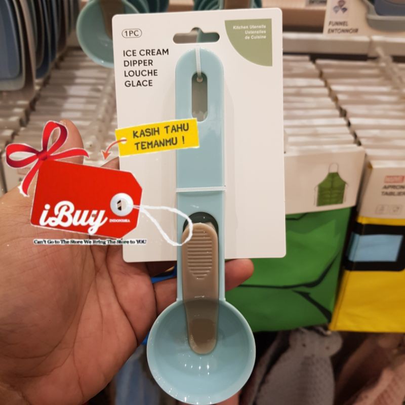Miniso Ice Cream Dipper Plastik Sendok Scoop Es Krim With Tuas