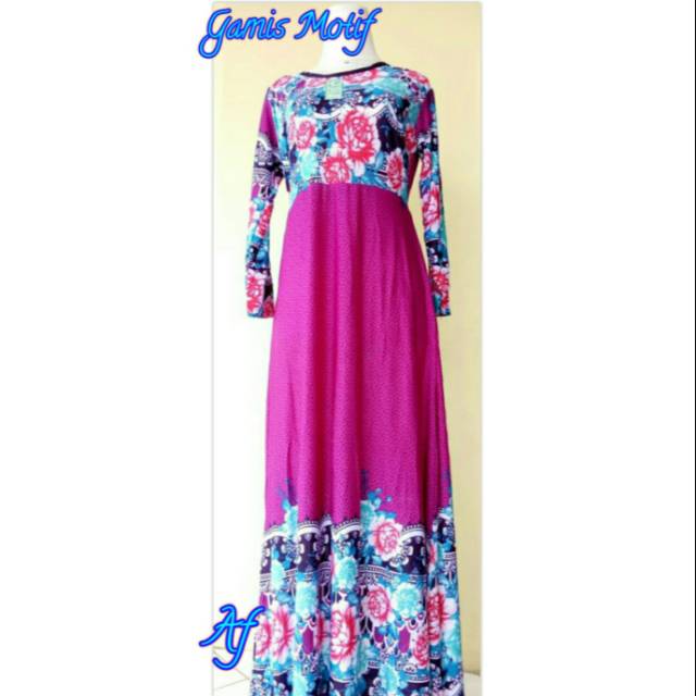GAMIS WOLLYCREPE MOTIF MURAH | GAMIS MOTIF BUNGA MURAH | GAMIS WOLLYCREPE SUPER ADEM